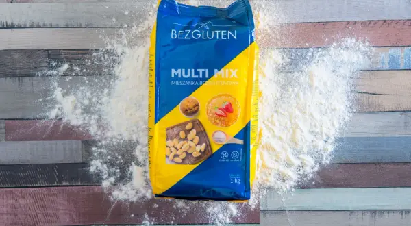 Mieszanka bezglutenowa Multi Mix od Bezgluten. Idealna do wypieków, od naleśników po muffiny.